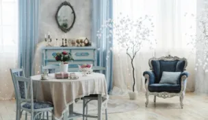 Whimsical, vintage looking room