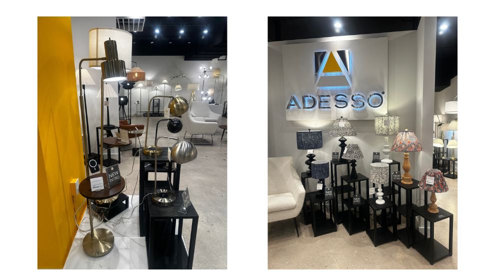 Adesso lamp shades and supercharged floor lamps