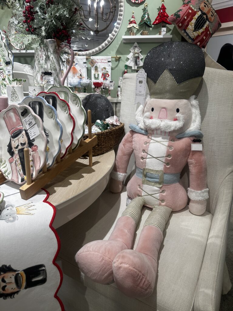 Mud Pie pink nutcracker